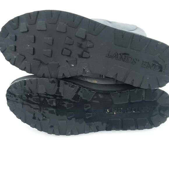 Lands End Suede Boots Gray 406465 Size 9B Winter Boots Warm Pull On MidCalf - Picture 4 of 6